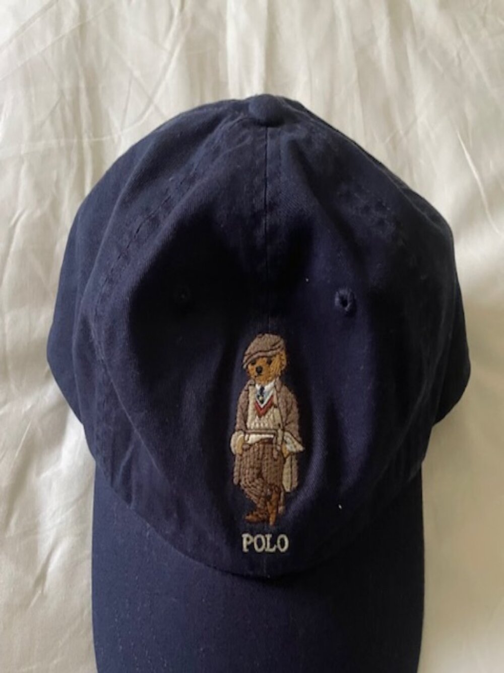 NWT Men's Ralph Lauren Bear One Size Adjustable Navy Blue Cap